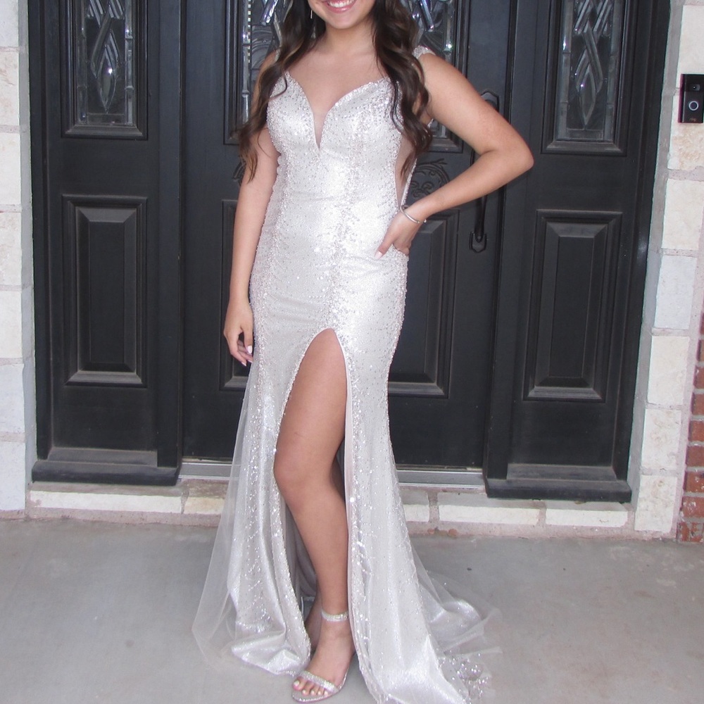 Sequined prom dress